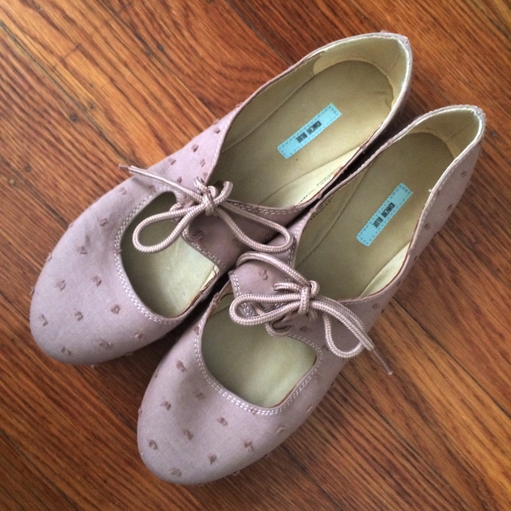 Kimchi Blue Mauve Swiss Dot Flats US 5.5